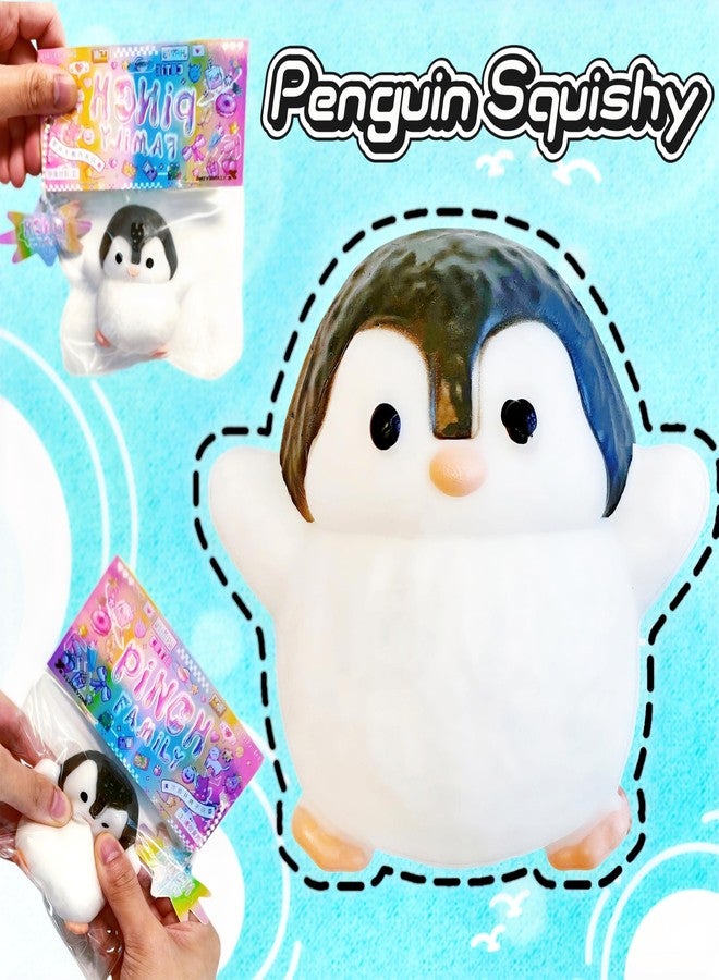 EVDERS 1Pcs Taba Squishy Penguin, Penguin Stress Ball, Fufu Squishies Toys Handmade Squeeze Toys Soft Silicone Fidget Toy for Stress Relief Sensory Stress Ball Funny Fidget Toy Novelty Things for Kids Adults - Image 3